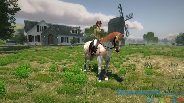 Huấn luyện ngựa trong quá trình chơi game đua ngựa Riding Club Championships cho máy tính và Mac