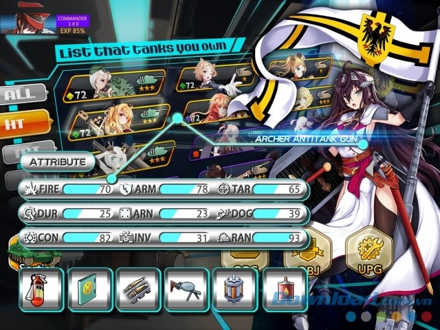 Panzer Waltz android vũ khí