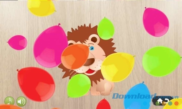 Hiệu ứng bong bóng kèm âm thanh khen thưởng trẻ mỗi khi hoàn thành nhiệm vụ