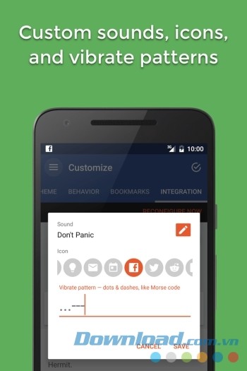 Cài đặt sound, icon... cho ứng dụng Lite mới