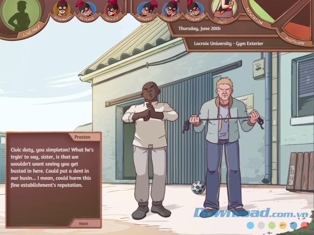 Gặp gỡ nhiều nhân vật và giải quyết các rắc rối trong game nhập vai Honey Rose: Underdog Fighter Extraordinaire cho máy tính