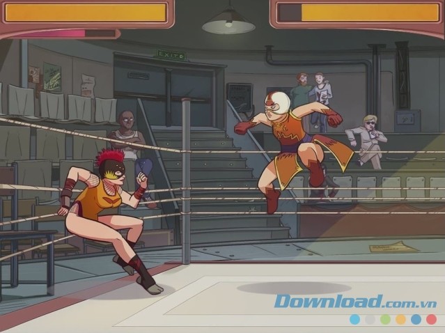 Trở thành võ sĩ trên võ đài vào ban đêm trong game đối kháng Honey Rose: Underdog Fighter Extraordinaire cho máy tính
