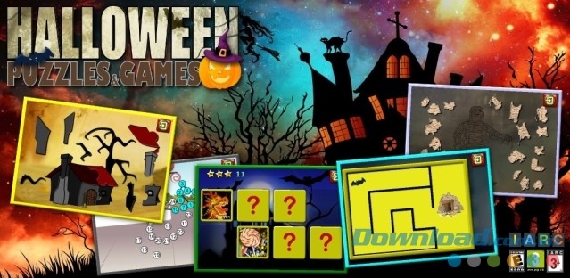 Game xếp hình chủ đề Halloween độc đáo dành cho trẻ nhỏ
