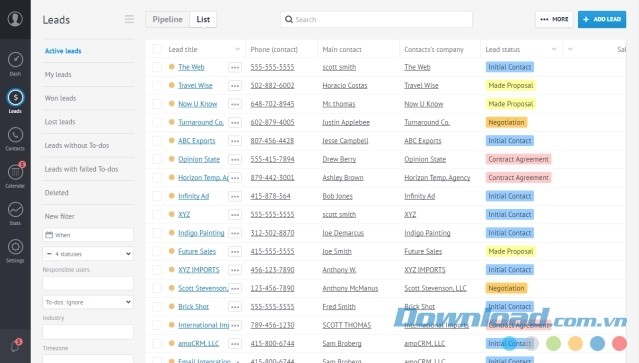 Quản lý chặt chẽ danh sách khách hàng tiềm năng Quản lý chặt chẽ danh sách khách hàng tiềm năng