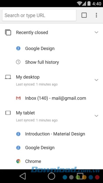 Đồng bộ các thiết bị