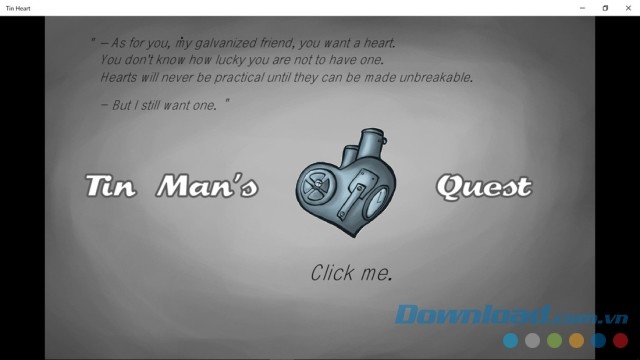 Nhìn thấy câu trích dẫn thú vị trước khi chơi game vui Tin Heart cho máy tính