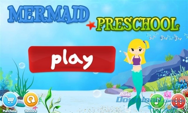 Màn hình chính game giáo dục Mermaid Preschool Lessons cho Windows Phone