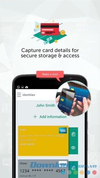 Scan để nhập dữ liệu thẻ tín dụng tự động