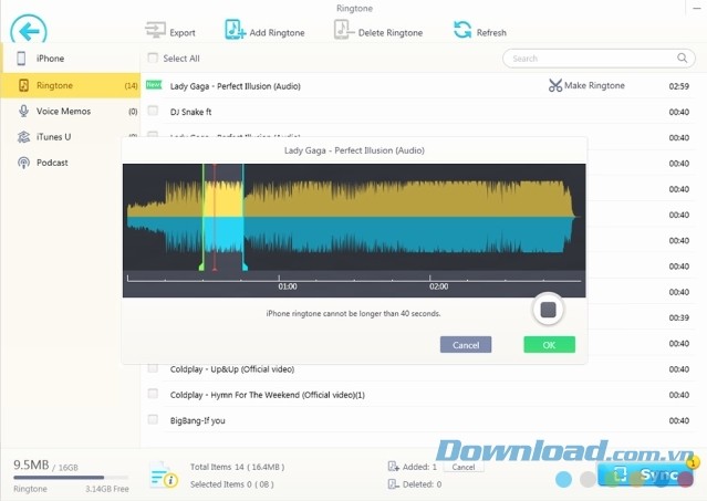 Xuất, thêm hoặc xóa nhạc chuông bằng phần mềm quản lý điện thoại WinX MediaTrans cho máy tính Xuất, thêm hoặc xóa nhạc chuông bằng phần mềm quản lý điện thoại WinX MediaTrans cho máy tính