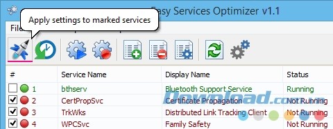 Nhiều tùy chọn tối ưu hữu ích trong Easy Service Optimizer