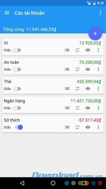 Tạo nhiều hạng mục ngân sách