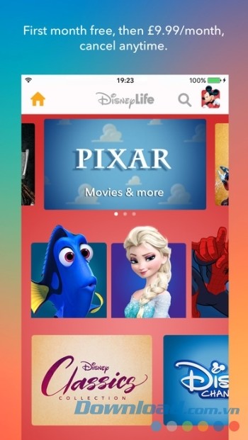 DisneyLife cung cấp dịch vụ giải trí dạng thuê bao tháng DisneyLife cung cấp dịch vụ giải trí dạng thuê bao tháng