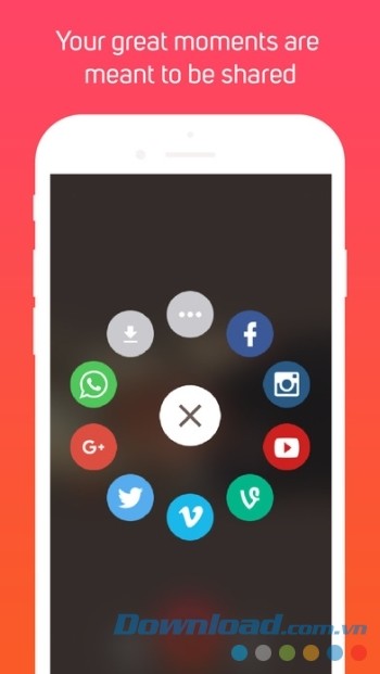 Chia sẻ video ảnh Graava trên mạng xã hội 