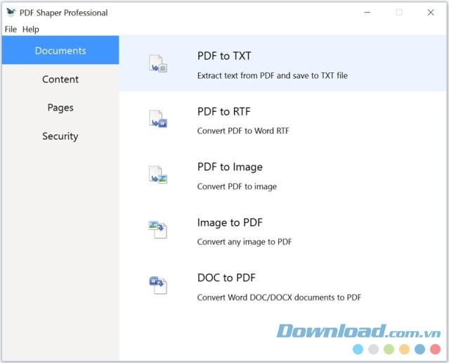  PDF Shaper Professional hỗ trợ chuyển đổi nhiều định dạng văn bản