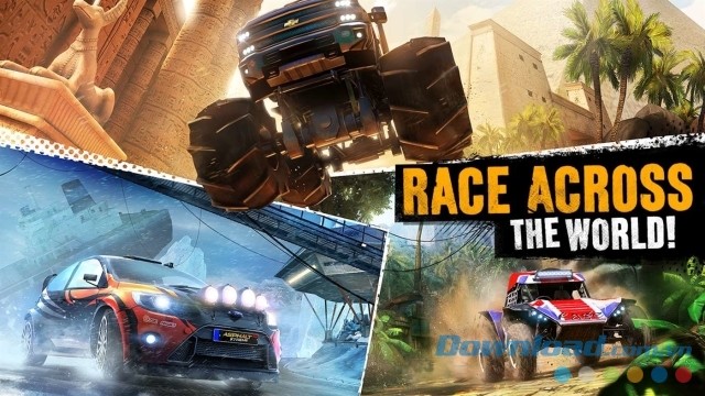 Lái xe đến nhiều địa điểm thú vị trên thế giới trong game đua xe Asphalt Xtreme