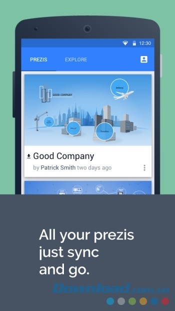 Đồng bộ các file Prezi và xem chúng ngay trên điện thoại