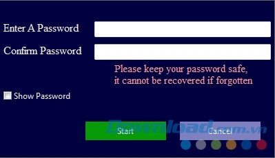 Tạo mật khẩu mạnh để truy cập phần mềm EG Folder Lock