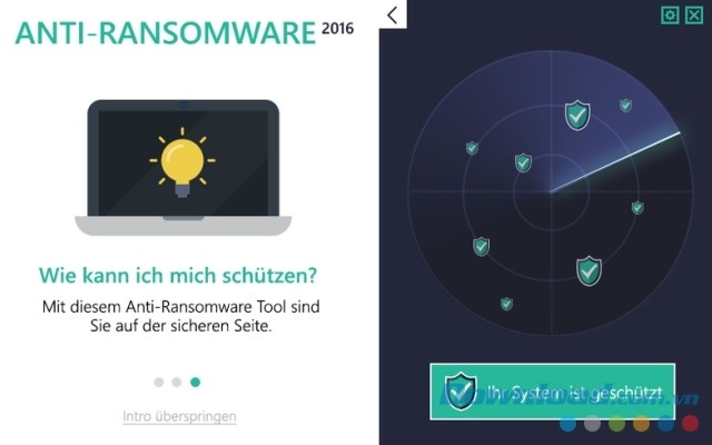 Phần mềm chống virus gián điệp tuyệt vời cho máy tính AntiRansomware