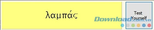 Nhấn Test Yourself để ôn lại từ vựng vừa học