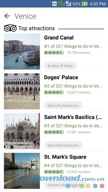 Cập nhật thời tiết cho các khu vực thu hút đông người trên thế giới