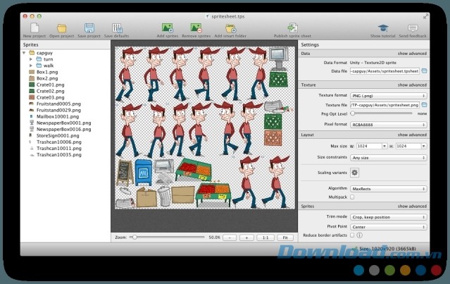 TexturePacker - Phần mềm tạo sprite sheet đơn giản cho các nhà phát triển game TexturePacker - Phần mềm tạo sprite sheet đơn giản cho các nhà phát triển game