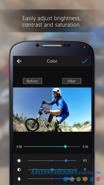 Điều chỉnh các thông số cơ bản trong video với ActionDirector