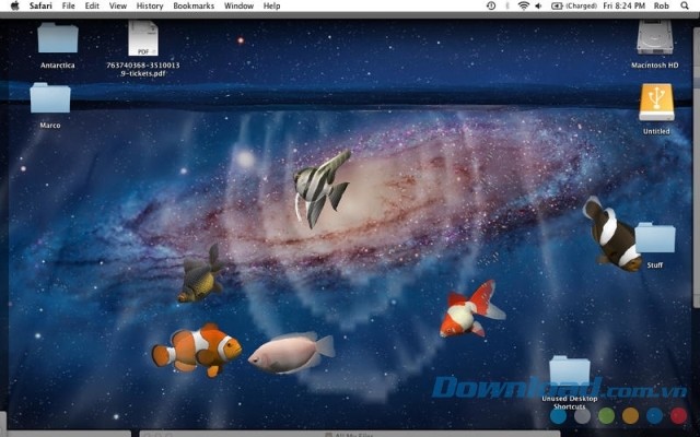 Desktop Aquarium 3D cho Mac giúp người dùng "nuôi cá" trên màn hình máy tính
