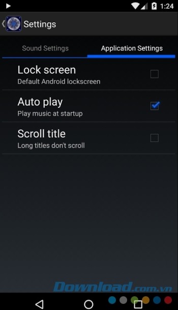 Cài đặt phát nhạc