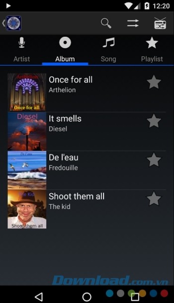 Quản lý file nhạc theo Album, tên file và nghệ sĩ
