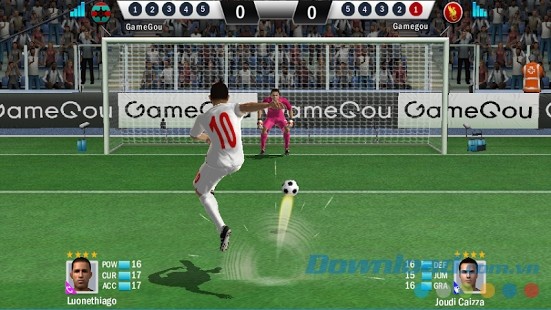 Game sút phạt penalty đối kháng Soccer Shootout 