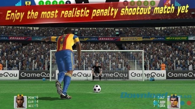 Đá bóng trong môi trường 3D sống động của Soccer Shootout 