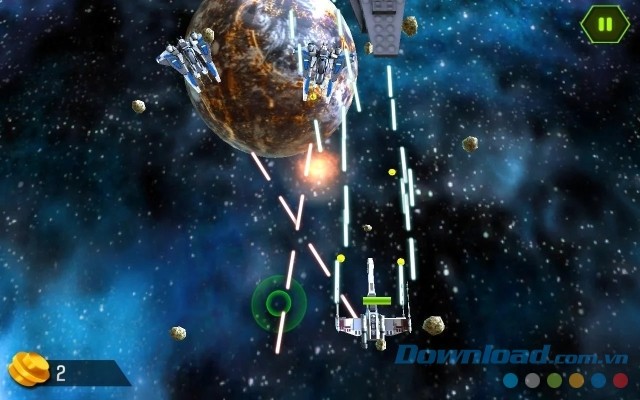 Lái phi thuyền trong không gian và cho đối phương nổ tung