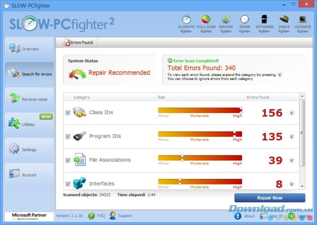 Tăng tốc hệ thống với SLOW-PCfighter