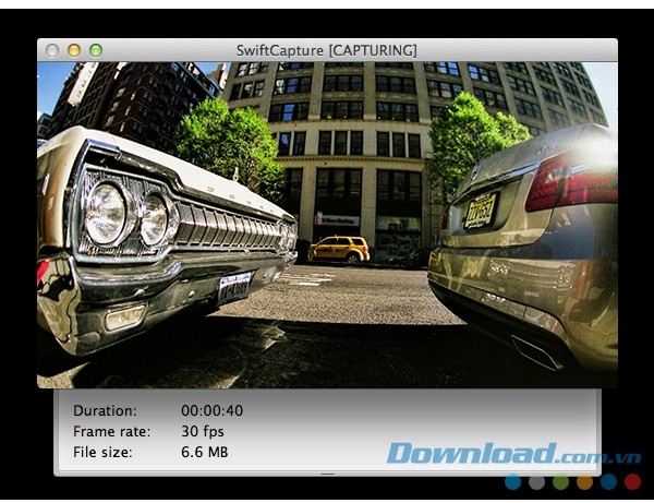Giao diện chính của ứng dụng chụp ảnh màn hình và quay video SwiftCapture cho Mac