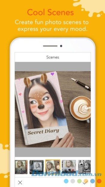 Chế ảnh và video hài sinh động rồi chia sẻ với bạn bè YouCam Makeup