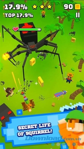 Giao diện trong phiên bản Windows 10 Mobile của game hành động phiêu lưu Cross and Crush