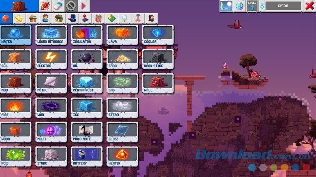 Kết hợp nguyên tố và nhiều thứ khác trong game mô phỏng The Sandbox Evolution cho máy tính