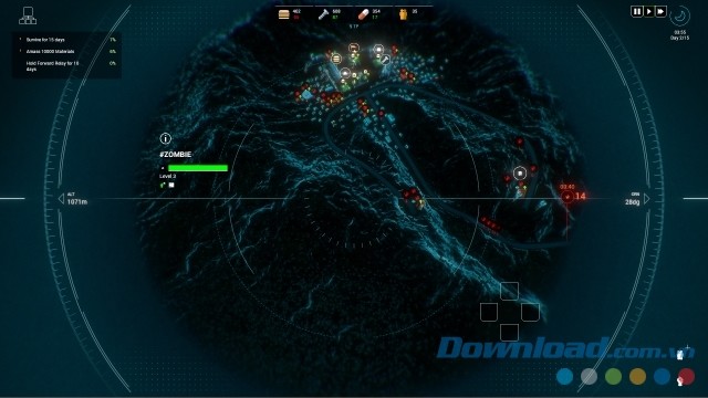 Thu nhỏ màn hình để dễ dàng quan sát mọi thứ trong game chiến thuật thời gian thực Zombie City Defense 2