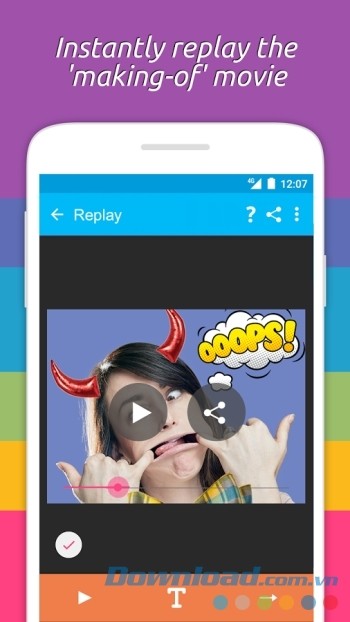 Tự động quay lại video quá trình biến đổi