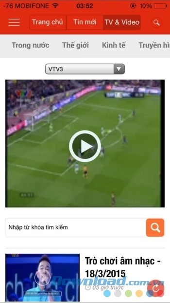 Kho video clip với nhiều thể loại chương trình truyền hình
