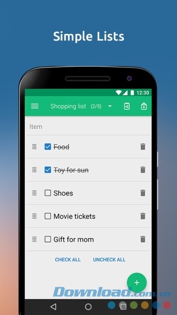Danh sách đơn giản Danh sách đơn giản