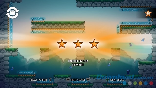 Cố gắng hoàn thành game trong khoảng thời gian ngắn nhất khi chơi game hành động 10 Second Ninja X 