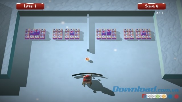 Giúp ông già Noel thực hiện mục tiêu lấy lại các món quà trong game Xmas Brickout cho máy tính