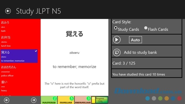Study JLPT N5 mang đến kho từ vựng Tiếng Nhật khổng lồ