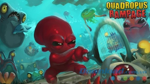 Game dũng sĩ bạch tuộc vui nhộn Quadropus Rampage cho iOS