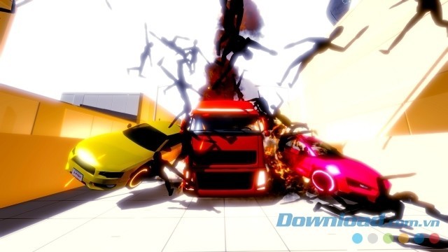 Nhìn thấy nhiều phương tiện đâm vào nhau Nhìn thấy nhiều phương tiện đâm vào nhau