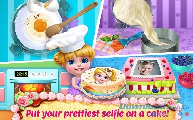 Chọn những tấm hình selfie tuyệt nhất và đặt lên mặt bánh