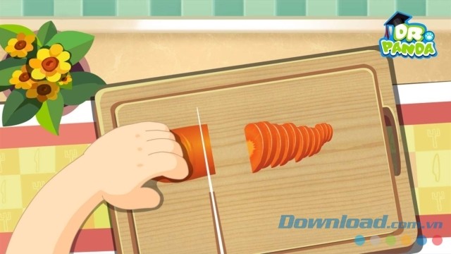  Thực hành thái đồ ăn trong Dr. Panda's Restaurant