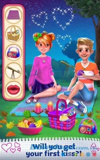 Có một buổi picnic lãng mạn và nụ hôn đầu đời