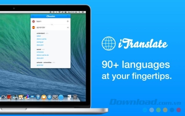 iTranslate cho Mac hỗ trợ biên dịch trên 90 ngôn ngữ